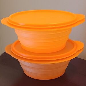 2 Tupperware 5453A Flat Out bowl